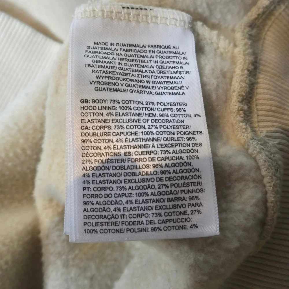 The North Face Hoodie Mens Large Beige‎ Half Dome Graphic Pullover Sweatshirt